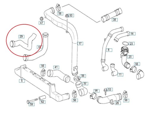 ТРОС MERCEDES E CLASS W210 OE A2105282682