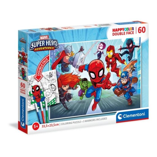 Пазл 60 деталей Double Face Super Hero Marvel 26098