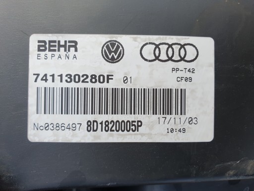 GT1749V ТУРБИНА TURBO Vw Passat B5 FL 05r1.9 TDI VW 105 л.с. AVB