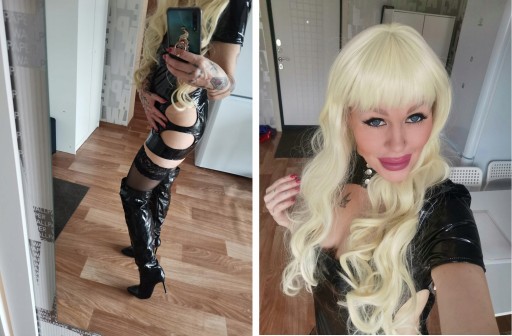 SEXY STRÓJ EROTYCZNY POŃCZOCHY i SUKIENKA XXL +