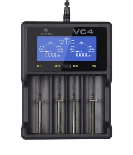 XTAR Зарядное устройство для VC4 Li-ION Ni-MH аккумуляторов 4 канала USB 18650 26650