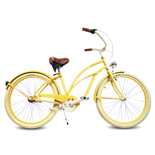 Женский городской велосипед 26 Cruiser женский SUNRISE RoyalBi 3 скорости Shimano желтый