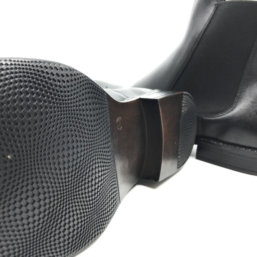 BUTY SZTYBLETY MĘSKIE SKÓRA CZARNE 40 26,5 cm PAN