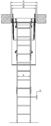 Чердачная лестница FAKRO LWK PLUS 70х94 до 2,8 м