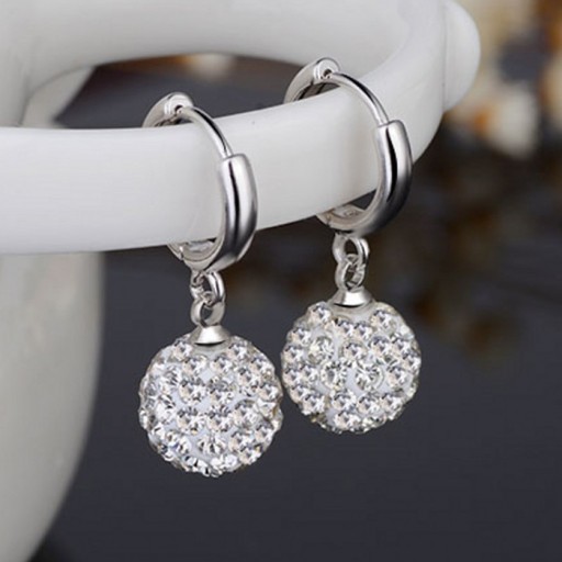 КРАСИВЫЕ СЕРЬГИ СЕРЕБРА 925 ПРОБЫ SWAROVSKI ЦВЕТА