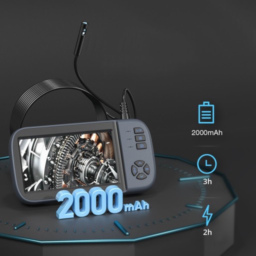 ИНСПЕКЦИОННАЯ КАМЕРА ЭНДОСКОП ДУЭТ ЭКРАН HD 10 МЕТРОВ КАБЕЛЬ 32GB SD IP67 8LED