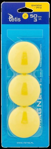 Магниты для досок 50 мм, 3 шт. Tetis GM304-PY3