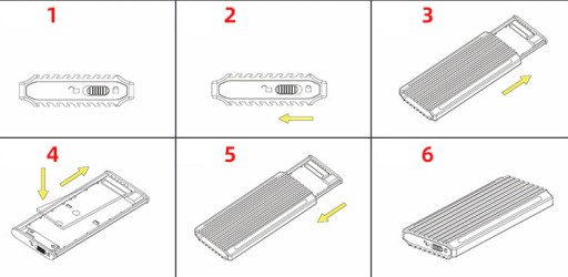 АДАПТЕР КОРПУСА SSD NVME M.2, USB 3.1 TYPE C, набор микросхем REALTEK RTL9210B