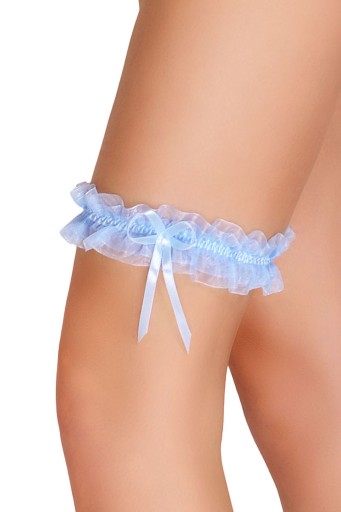 Studniówka imprez szalona noc Niebieska Niebieski podwiązka ślubna 5cm Blue