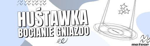 Huśtawka Bocianie gniazdo fotel bujak ogrodowy dla dzieci 100 cm Meteor LED