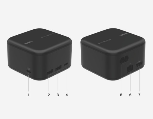 Концентратор Belkin USB-C для ноутбука, INC018vf, 4K HDMI, 5 Гбит/с, USB-A, GaN 130 Вт