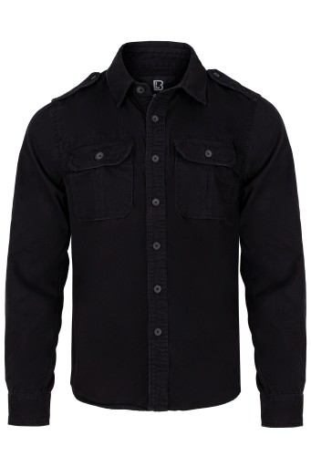 Brandit Vintage Рубашка с длинным рукавом черная L