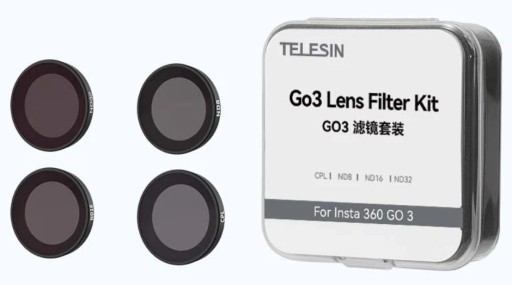 Набор из 4 фильтров Telesin CPL/ND8/ND16/ND32 для камеры Insta360 GO3