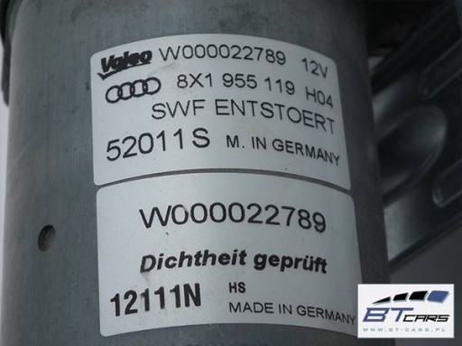 AUDI A1 MECHANIZM SILNIK WYCIERACZEK 8X1955119 8X1955023C 8X1955023D 8X1955