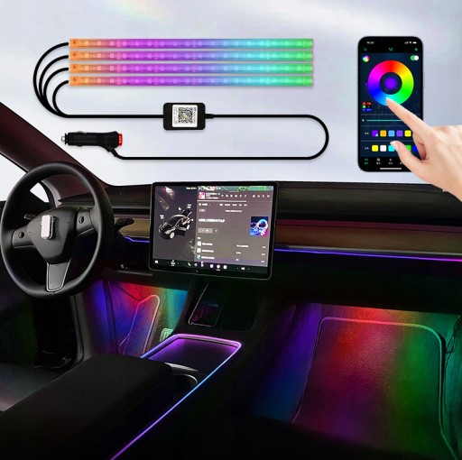 RGB СВЕТОДИОДНЫЕ ЛЕНТЫ С ПОДСВЕТКОЙ, УПРАВЛЯЕМОЙ ДИСТАНЦИОННЫМ УПРАВЛЕНИЕМ И С ПОМОЩЬЮ ПРИЛОЖЕНИЯ