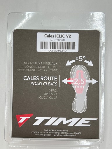 TIME Iclic Xpresso Xpro Свободные шипы педалей Рабочий зазор 5° Дорога 2,5 мм