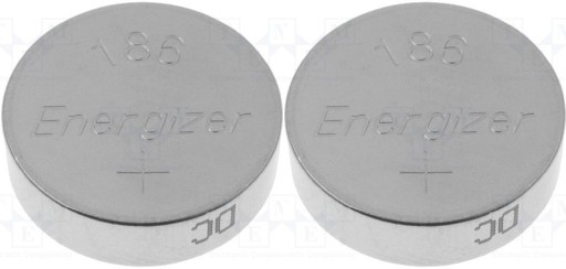 2 батарейки ENERGIZER 186 LR43 L1142 V12GA RW84, щелочные 1,5 В