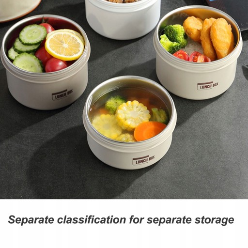 Ланч-бокс Bento круглый, коричневый, с RS