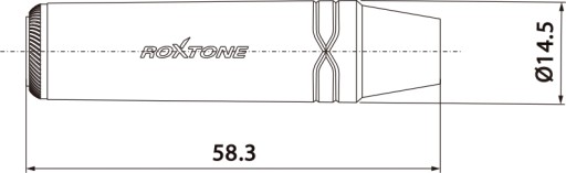 Стереоразъем 6,3 мм для кабеля Roxtone RJ3FPP-NN