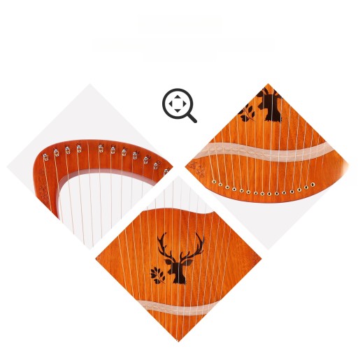INSTRUMENTY MUZYCZNE HARFA LITROWA HARFA RĘCZNA INSTRUMENT HARFA 16-TONOWA