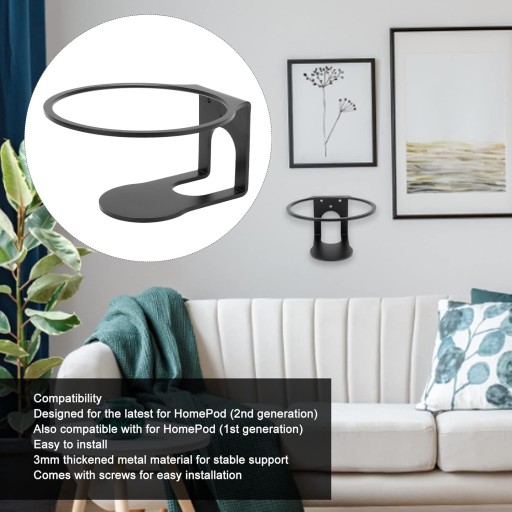 Elegancki Uchwyt ścienny do Głośnika HomePod \u2014 Kompatybilny z 2.
