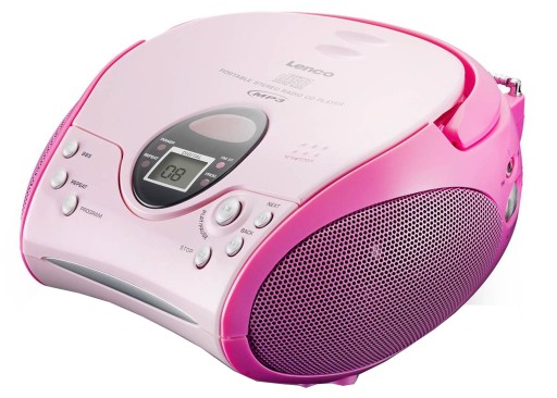 Radioodtwarzacz LENCO SCD-24 CD FM Różowy