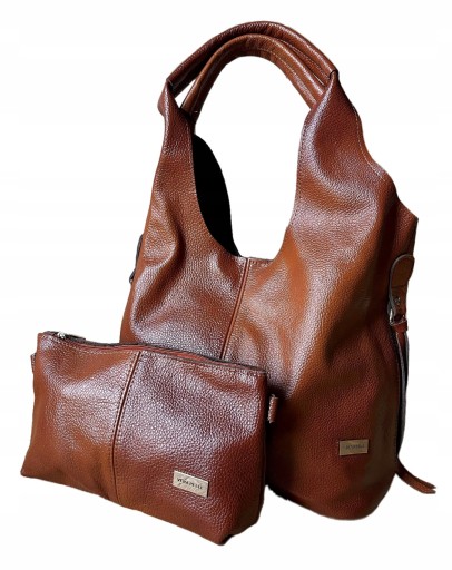 BRĄZOWA TOREBKA SKÓRA NATURALNA SHOPPER A4 torba ze skóry naturalnej