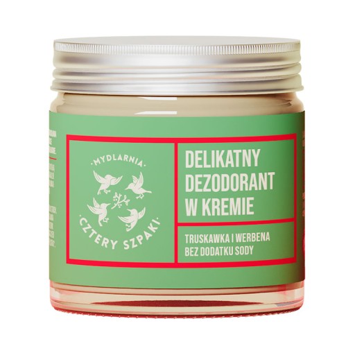 Mydlarnia Cztery Szpaki Dezodorant w kremie - truskawka i werbena 60ml