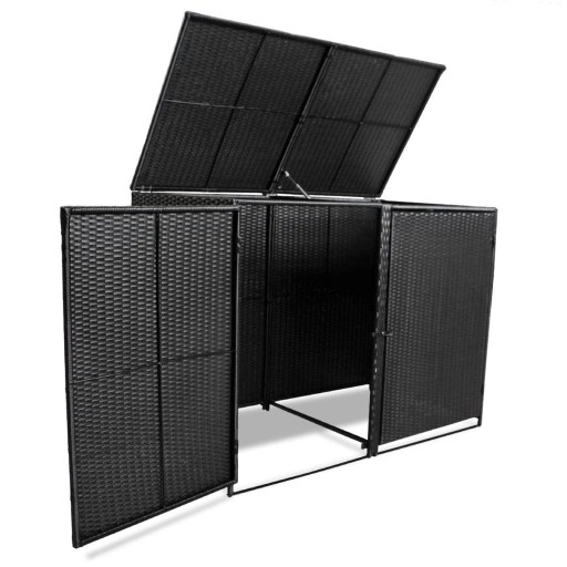 Чехол на 2 мусорных бака VidaXL 43887 черный 148 x 80 111 см