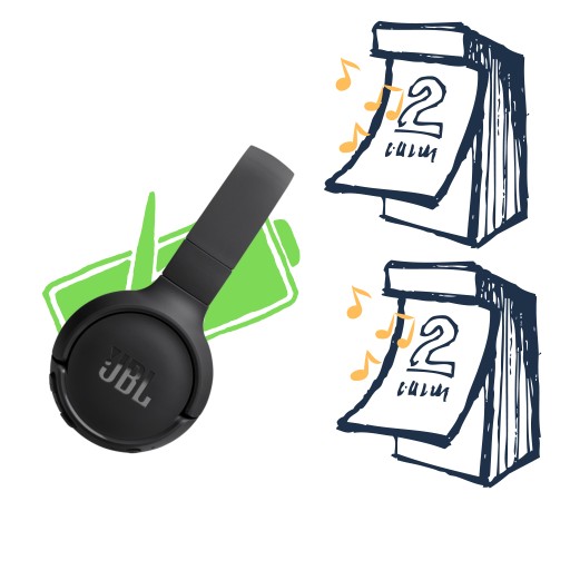 JBL TUNE 520BT CZARNE SŁUCHAWKI NAUSZNE BLUETOOTH PURE BASS 57H GRATIS