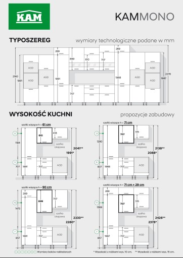 KAM Mono F4 WW 45.1/61 Шкаф-витрина подвесная 45 см