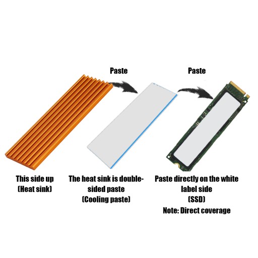pcie m.2 2280 dysk SSD szybki radiator ze stopu aluminium ultr