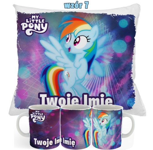 Набор КРУЖКА + ПОДУШКА Pony MY LITTLE PONY + НАЗВАНИЯ РАЗЛИЧНЫЕ УЗОРЫ