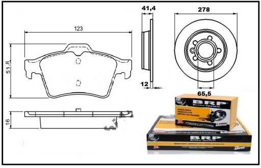 Комплект тормозных дисков + колодок ЗАДНИЙ Opel Vectra C Signum Saab 9-3 93