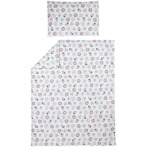 Пододеяльник Meyco Baby Animal для малышей - разноцветный - 120x150см