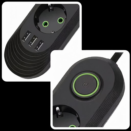РАЗЪЕМ ПИТАНИЯ 5 РАЗЪЕМОВ 3 УДЛИНИТЕЛЬ USB 5М