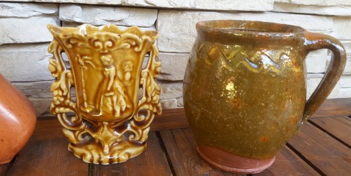 Старые керамические вазы, набор 5 шт, ПРЛ