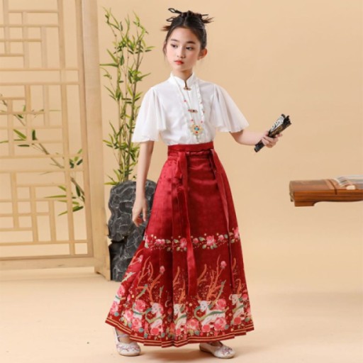 Платье для девочки Ming Tang Hanfu с лицом лошади