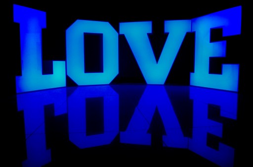 Kolorowe litery LOVE 3D 100cm podświetlane LED RGB