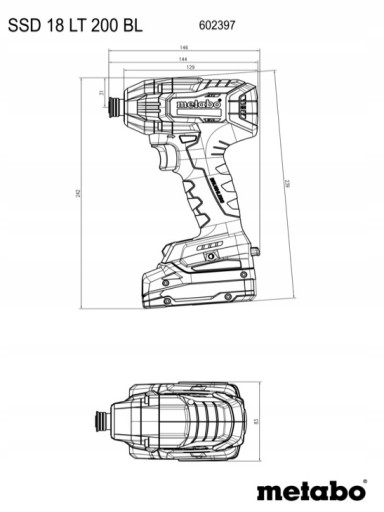 КОМБО НАБОР 18V BS 18LT + SSD 18 LET 200 BL 2*5.2AH 685196000 METABO
