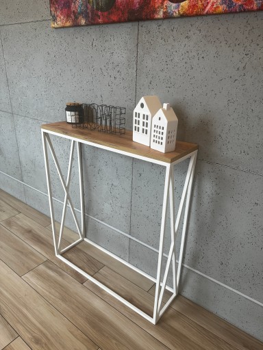 Консоль туалетного столика INDUSTRIAL LOFT 80Х25х90 БЕЛЫЙ