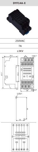 Разъем для 4-контактного реле R4 RXM4