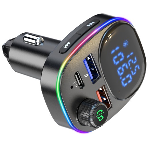 АВТОМОБИЛЬНЫЙ FM-ПЕРЕДАТЧИК BLUETOOTH БЫСТРОЕ ЗАРЯДНОЕ УСТРОЙСТВО USB USB-C AUX