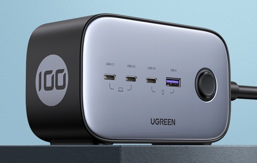 Удлинитель UGREEN 3xUSB-C 1xUSB-A 3xAC 100 Вт