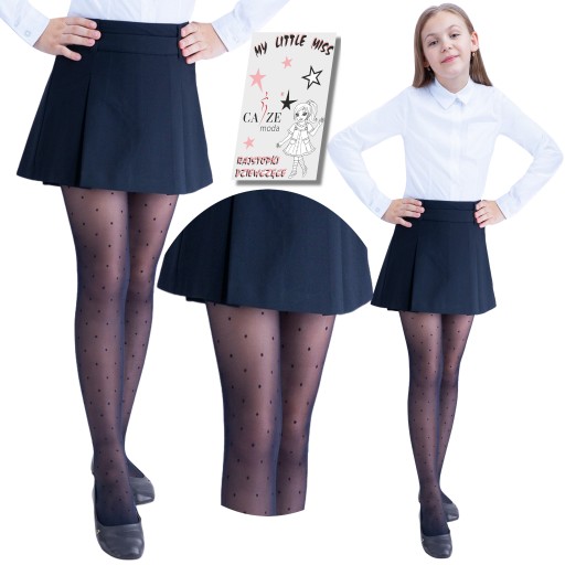 Piękne Rajstopy do Komunii 20den białe wzór serduszka Style Girl R-122