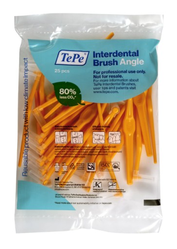 Szczoteczki Międzyzębowe Tepe Angle 0,45mm 25szt. Pomarańczowe ISO 1 Osłona