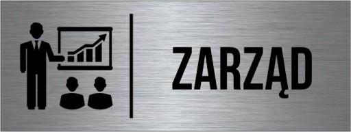 TABLICZKA Zarząd Piktogram Aluminium