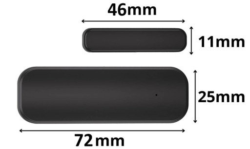 Датчик открытия дверей и окон WIFI TUYA SMART BLACK геркон на батарейках