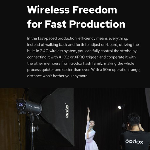 Высокоскоростная студийная вспышка Godox QT1200IIIM 1200 Вт