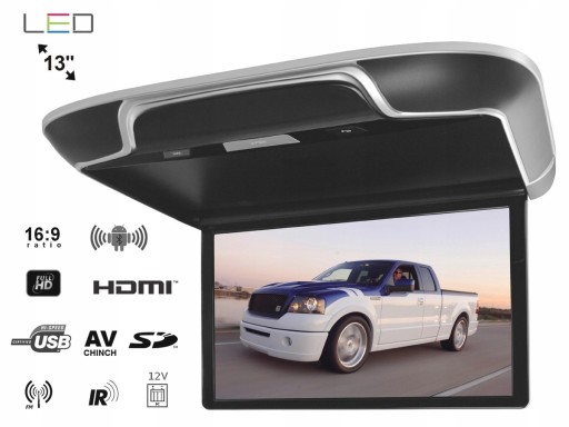 ANDROID WiFi FHD 13-дюймовый BT-HDMI потолочный монитор